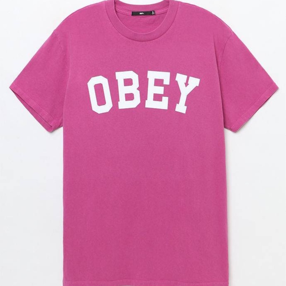 Obey “The Academy” Magenta T-Shirt